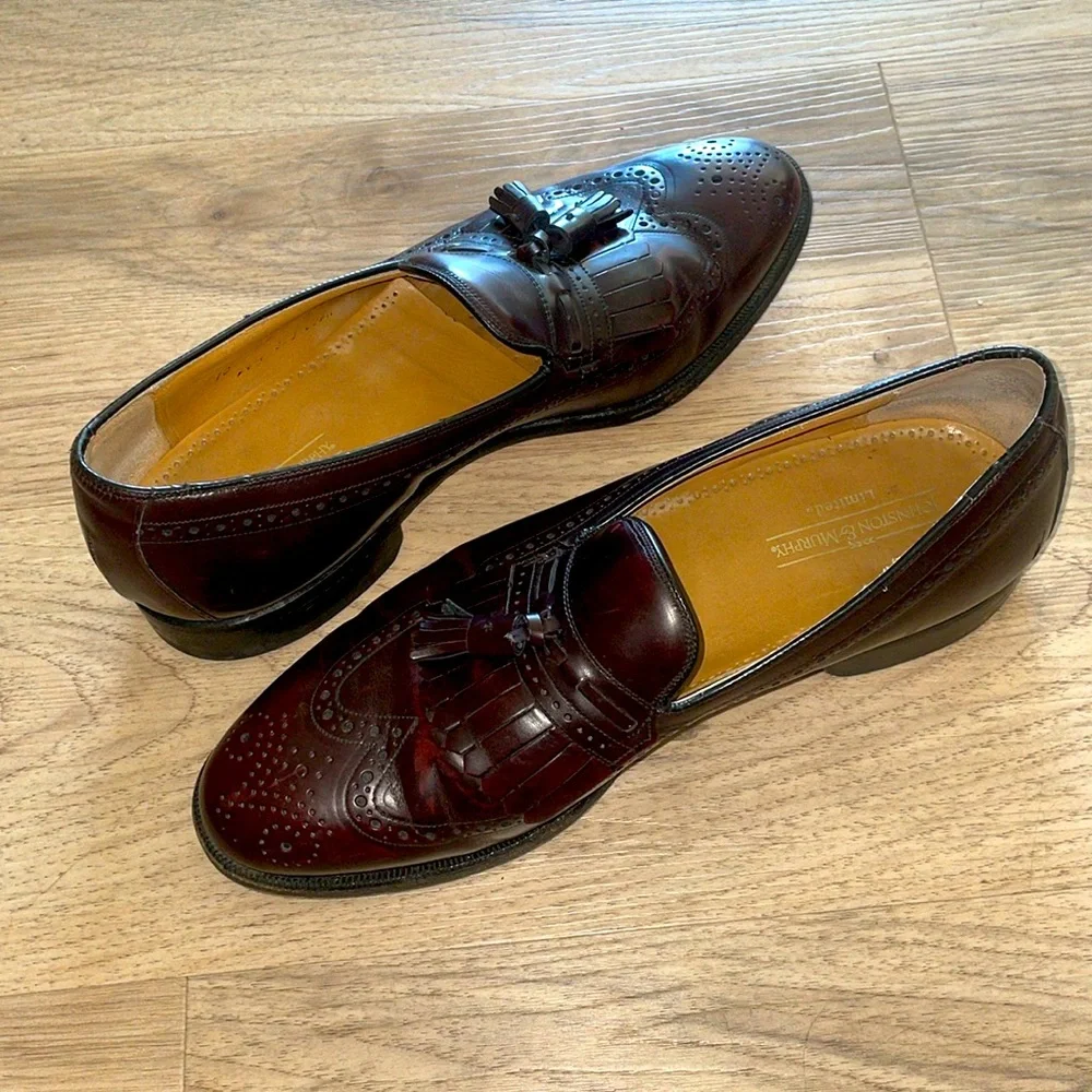 Johnston and Murphys Men's plum brown Loafers size 10
